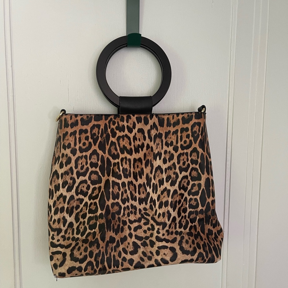 Leopard Print Statement Bag